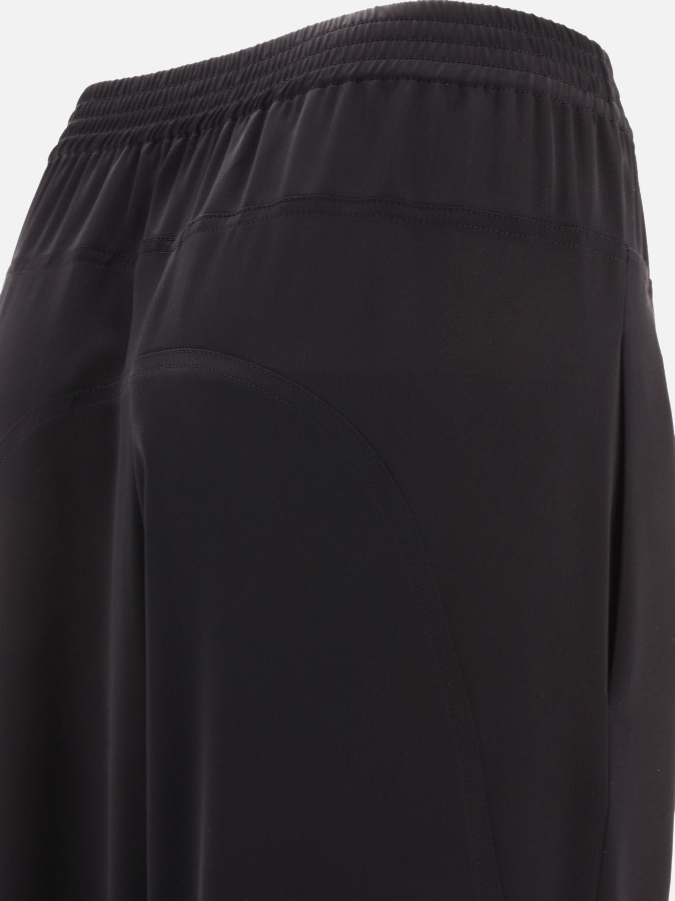 Pantalone elasticizzato in crêpe satin