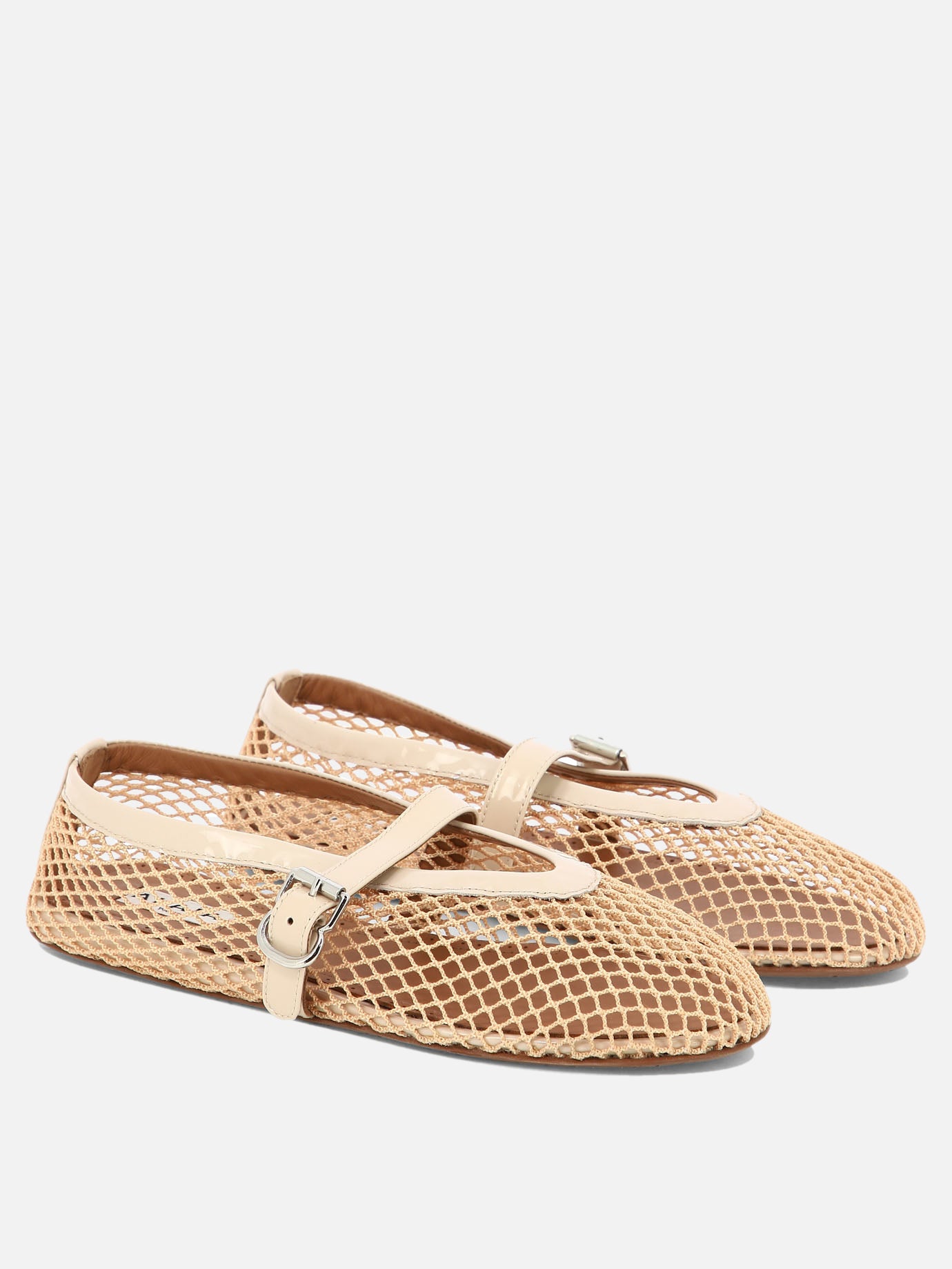 Mary Jane ballet flats 90% polyamide 10% calf leather - 100% rubber  Pink - Alaïa Women | PDP | VIETTI Online Store | Zoom-Modal_2
