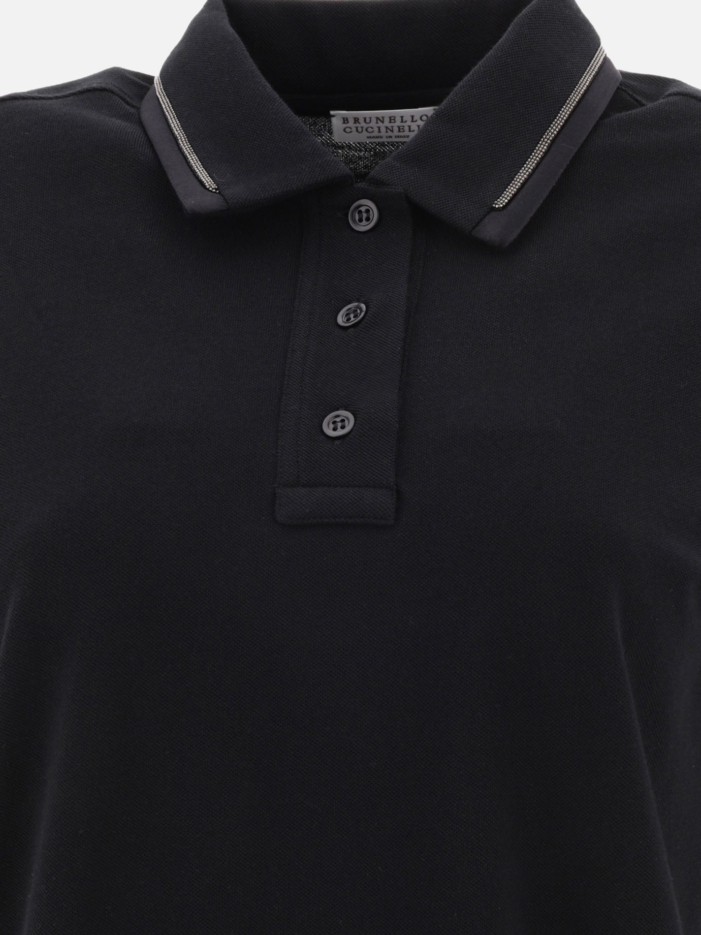 Piquet polo shirt with monili