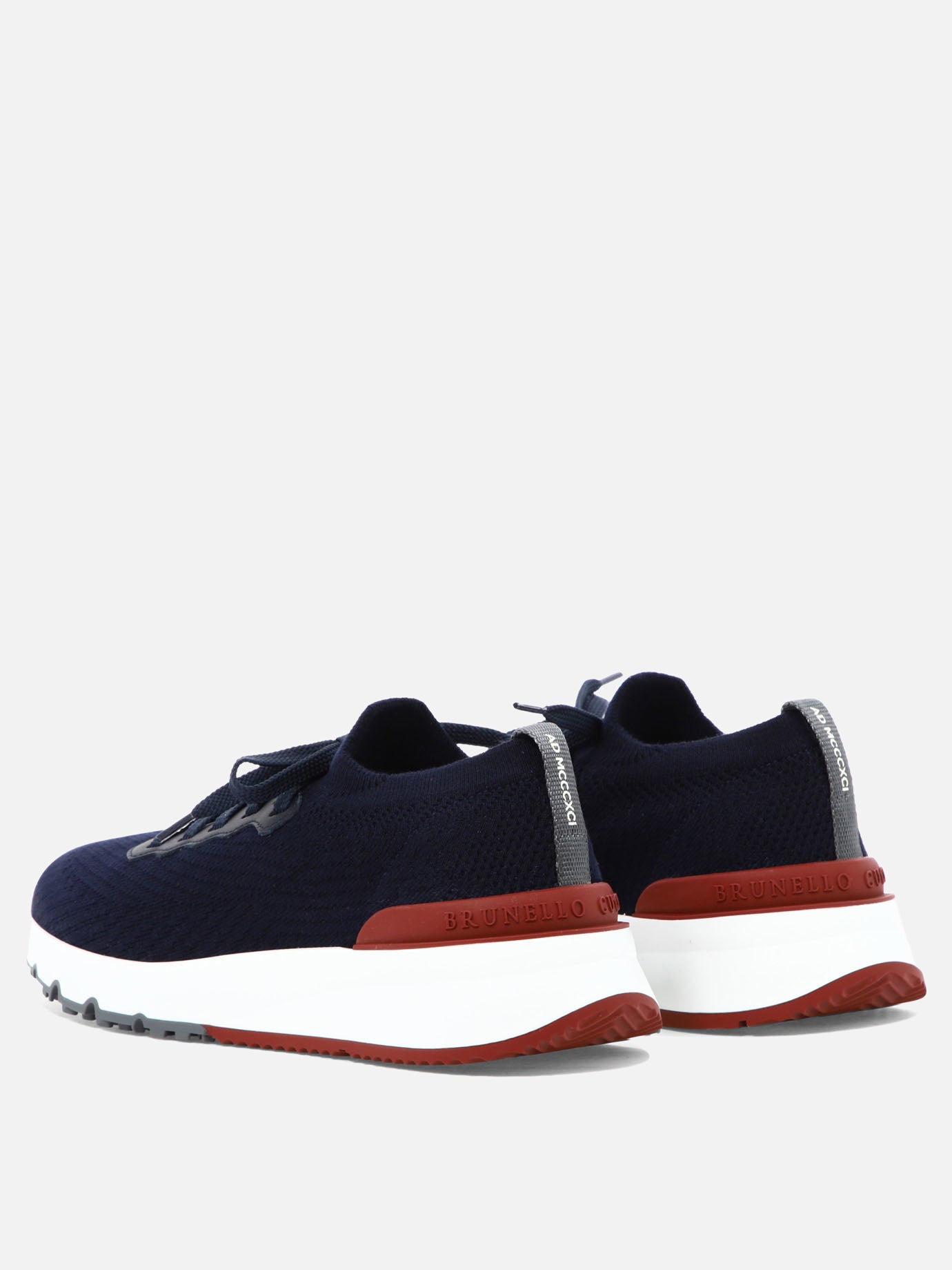 Low top sneakers 100% cotton - 100% rubber  Blue - Brunello Cucinelli Men | PDP | VIETTI Online Store | Zoom-Modal_4
