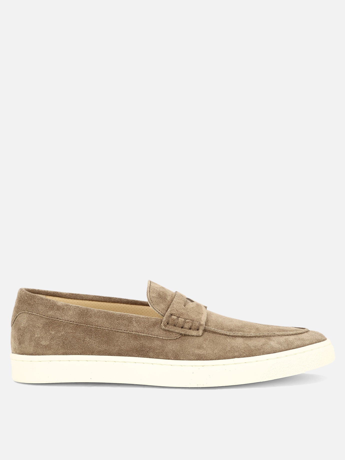 Loafers 100% suede - 100% rubber  Beige - Brunello Cucinelli Men | PDP | VIETTI Online Store | thumbnail
