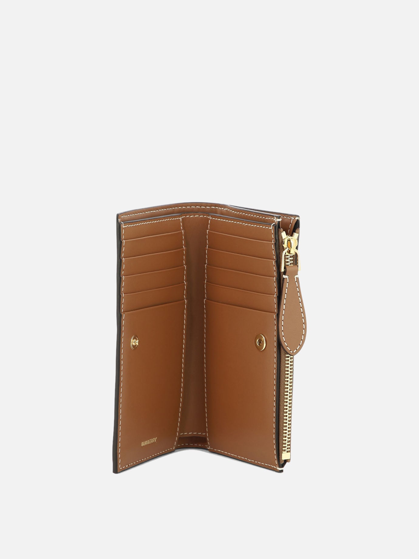 Wallets 71% polyurethane 16% polyester 12% cotton 1% acrylic  Beige - Burberry Women | PDP | VIETTI Online Store | Zoom-Modal_5
