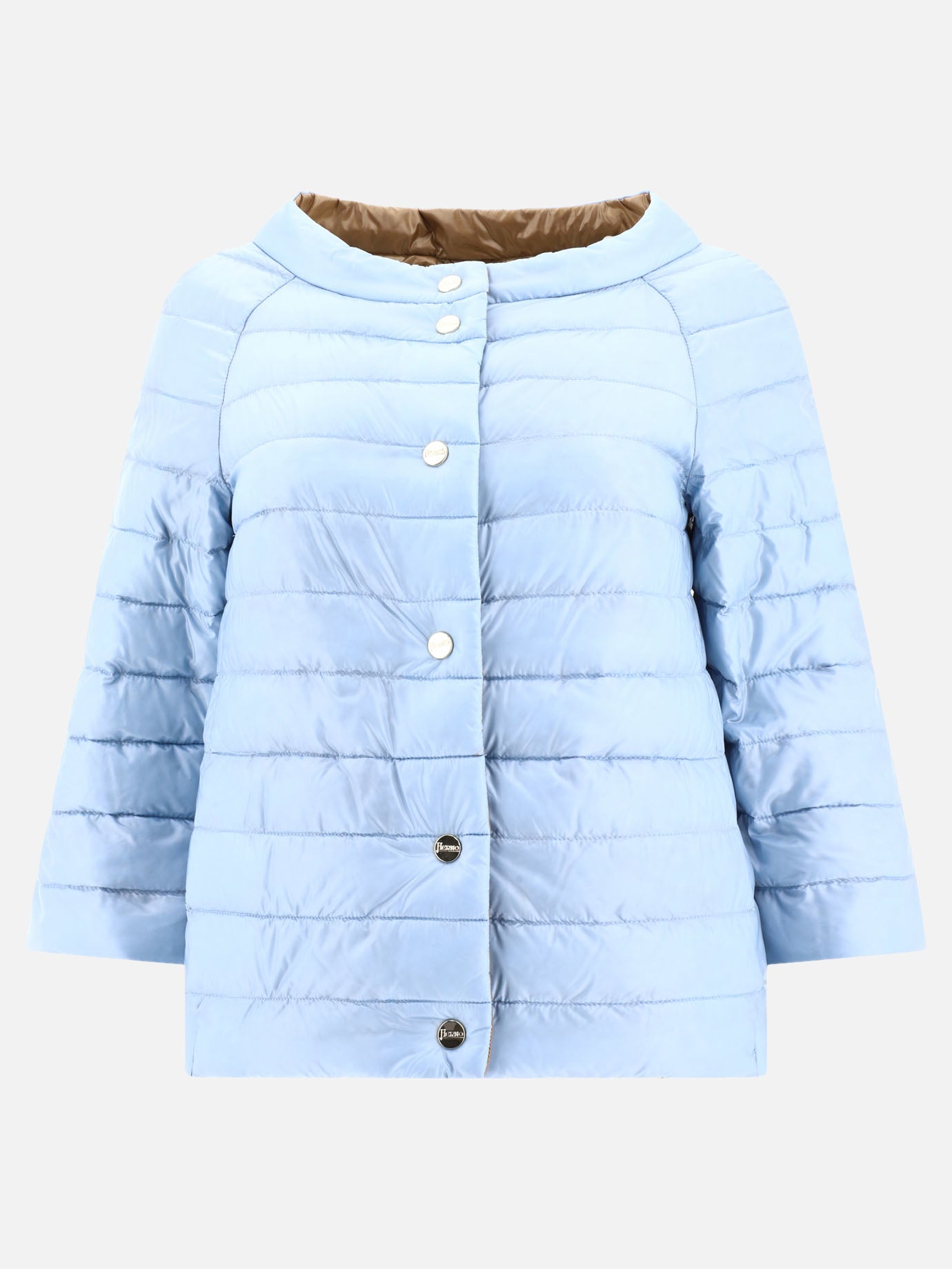 Quilted reversible down jacket