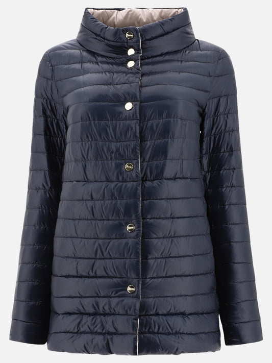 Down jackets 100% polyamide - Padding: down and feathers  Blue - Herno Women | PLP | VIETTI Online Store 

