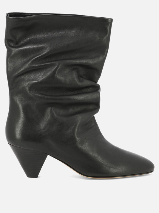 Pull-on boots 100% leather - 100% leather  Black - Isabel Marant Women | PDP | VIETTI Online Store 
