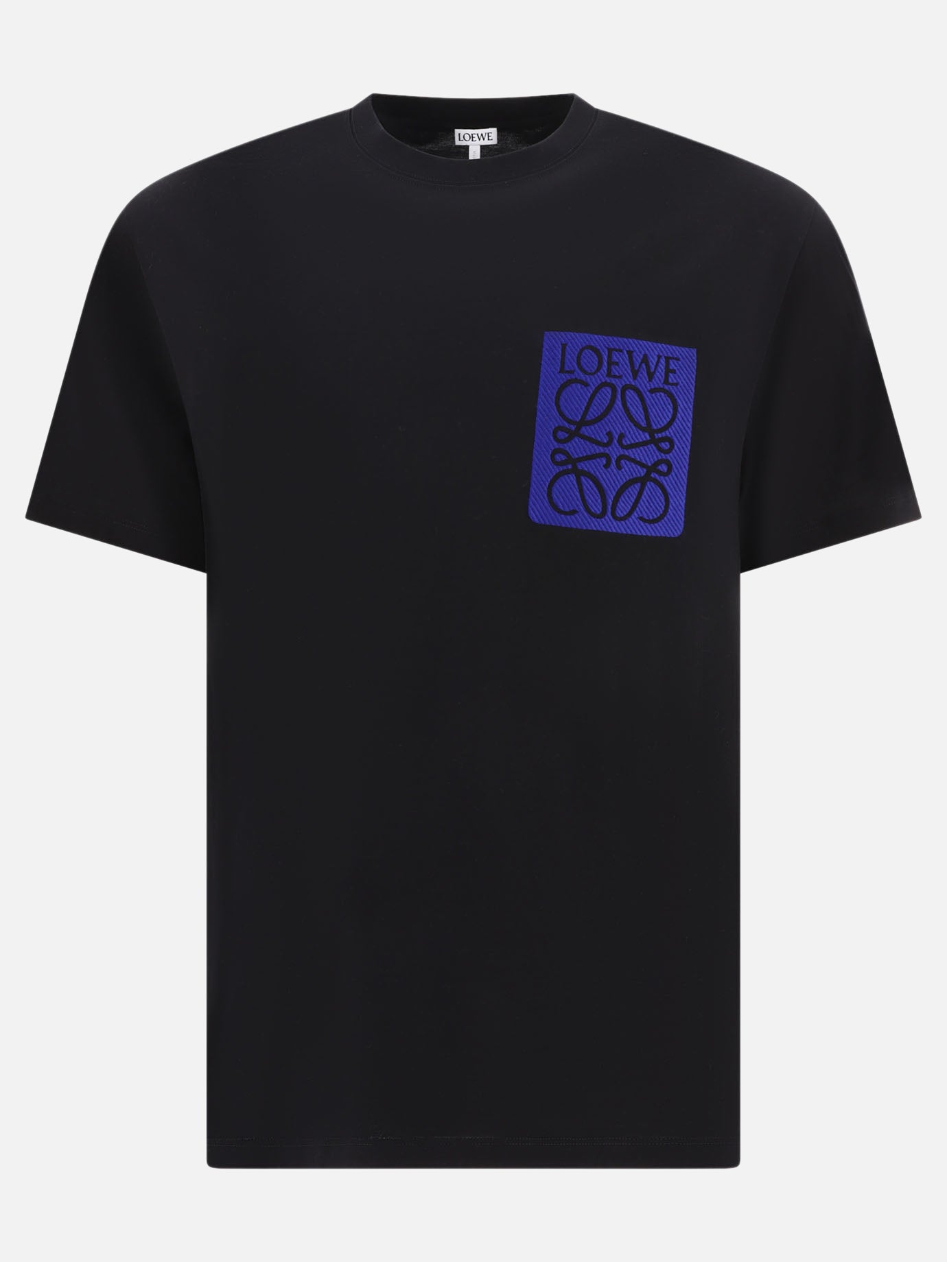Crewneck t-shirts 90% cotton 10% polyester  Black - Loewe Men | PDP | VIETTI Online Store | thumbnail