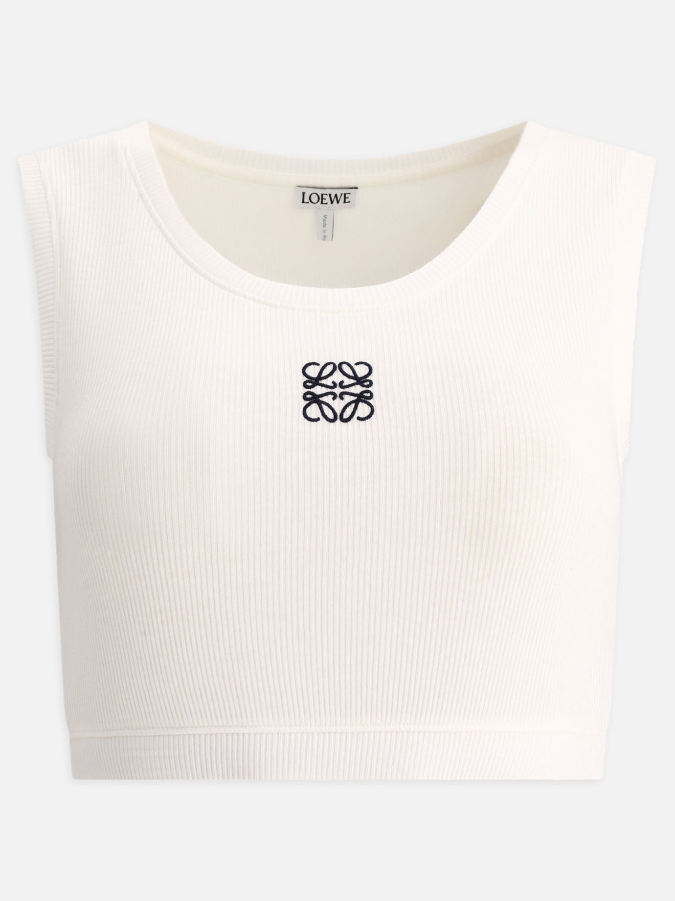 Crop tops 88% cotton 10% polyester 2% elastane  White - Loewe Women | PDP | VIETTI Online Store | Zoom-Modal
