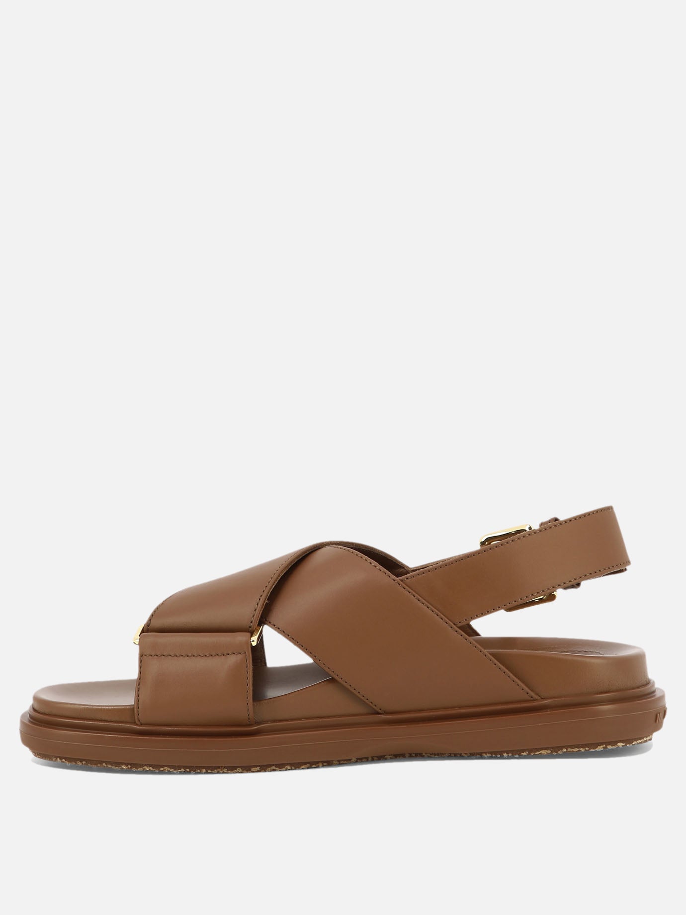 Flat sandals 100% leather - 100% rubber  Brown - Marni Women | PDP | VIETTI Online Store | thumbnail_3