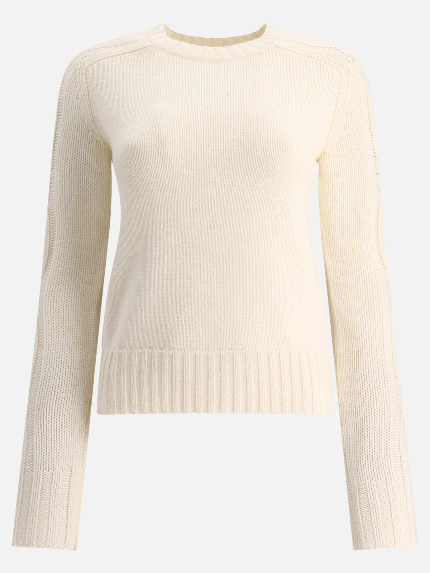 Crewneck sweaters 100% cashmere  White - Max Mara Women | PDP | VIETTI Online Store | Zoom-Modal
