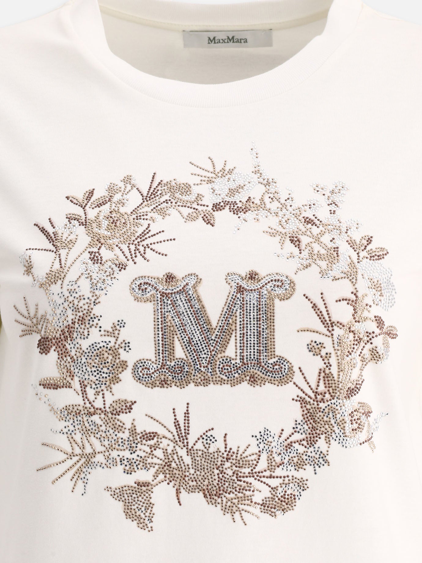 Crewneck t-shirts 100% cotton  White - Max Mara Women | PDP | VIETTI Online Store | thumbnail_3