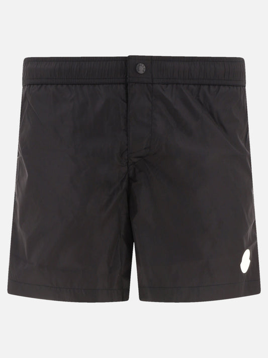 Short da mare Logo  Nero - Moncler Uomo | VIETTI Online Store 
