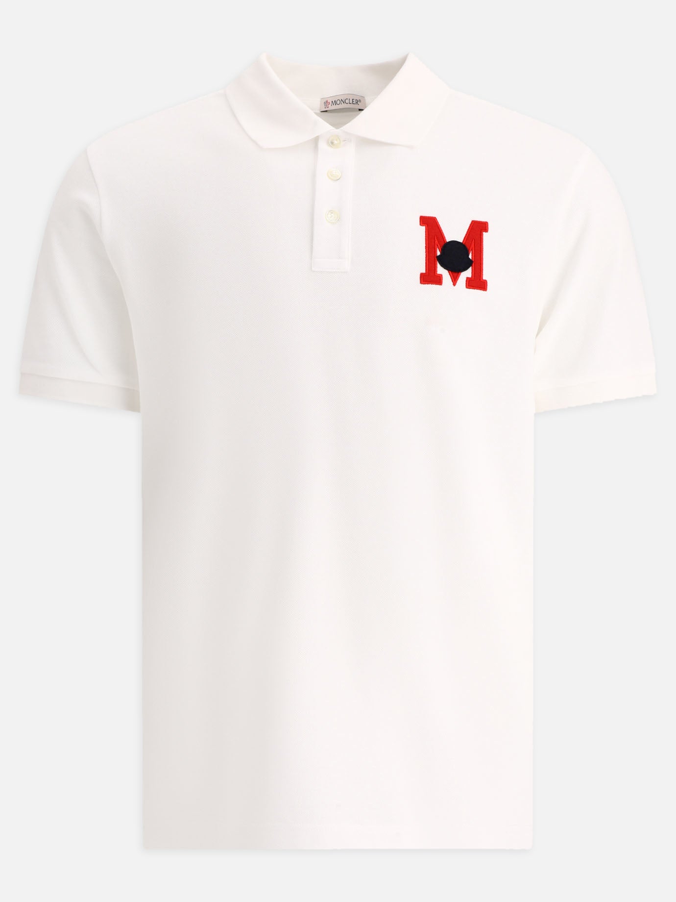 Polo shirts with buttons 100% cotton  White - Moncler Men | PDP | VIETTI Online Store | Zoom-Modal
