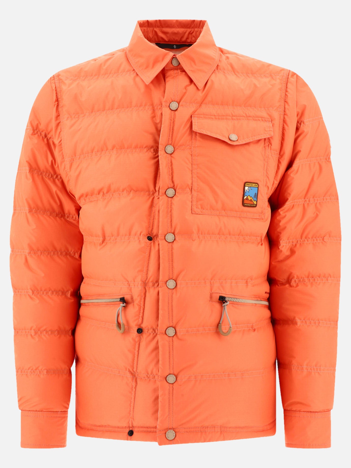 Down jackets Solid colour  Orange - Moncler Grenoble Men | PDP | VIETTI Online Store | thumbnail