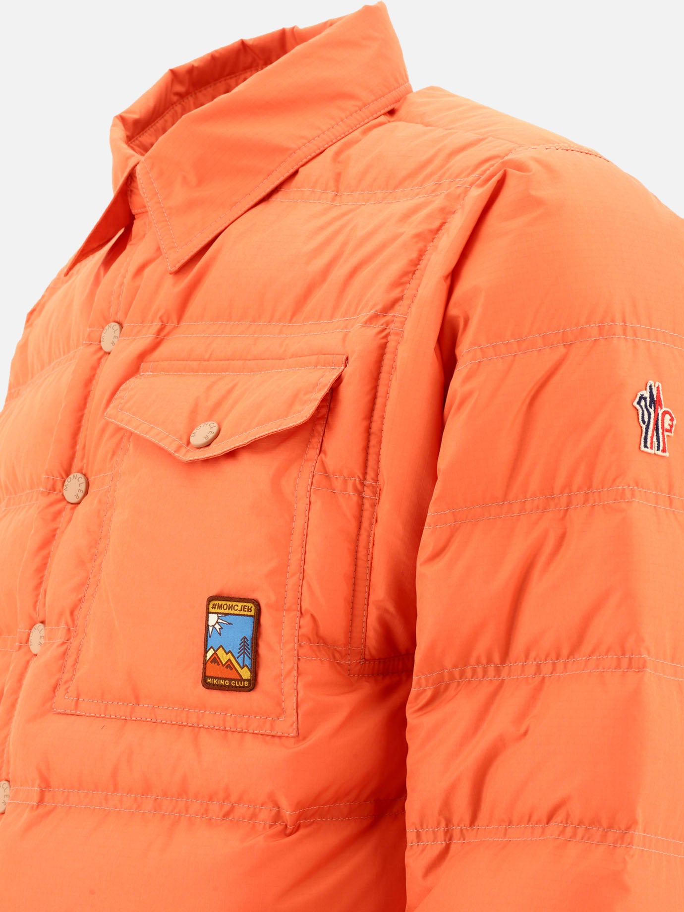 Down jackets Solid colour  Orange - Moncler Grenoble Men | PDP | VIETTI Online Store | thumbnail_3