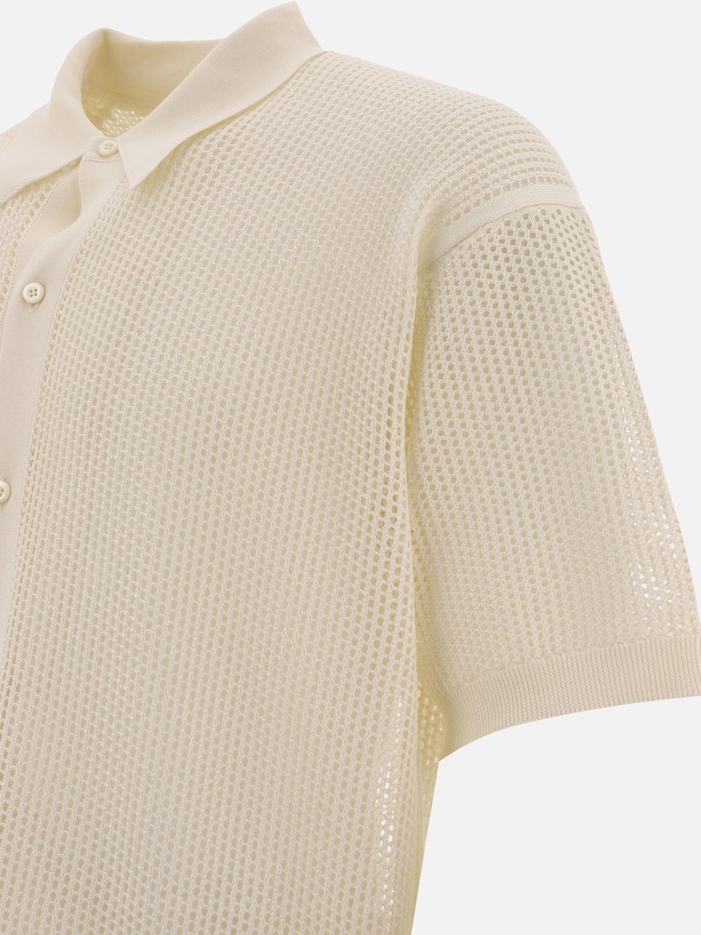 Open-weaved polo shirt