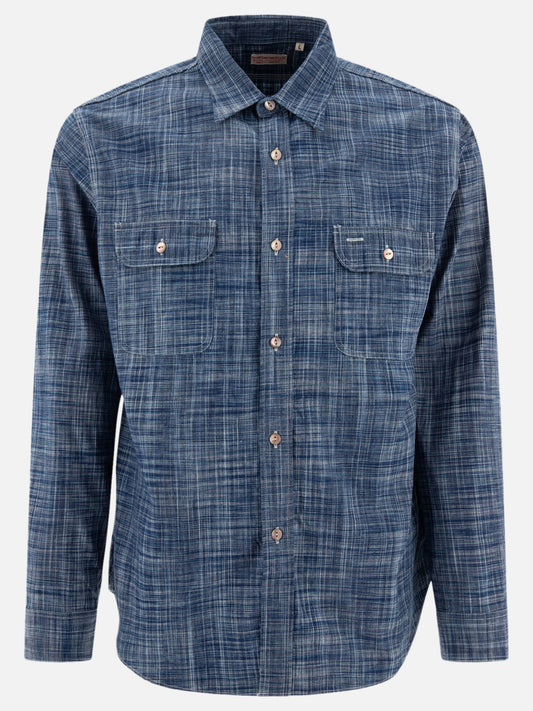 Sugar Cane "Kasuri" shirt Blue