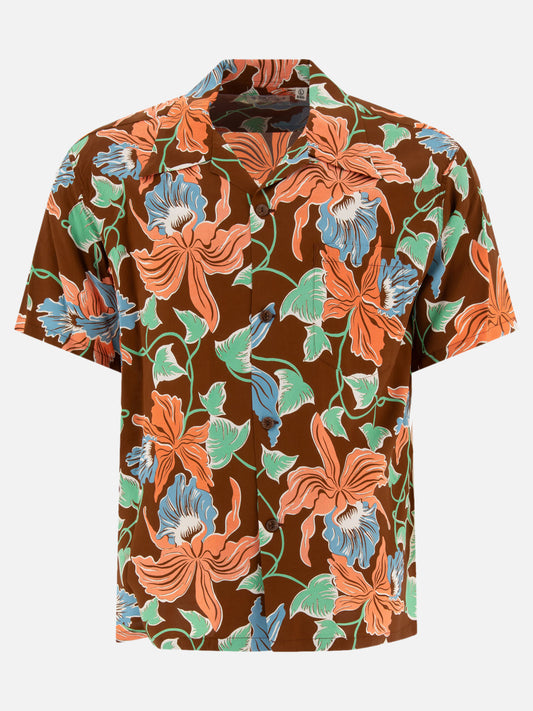 Sun Surf "Sun Surf Cattleya Orchid" shirt Brown