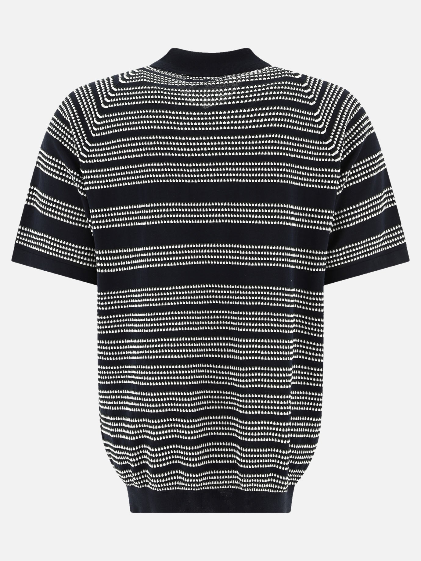 Beams Plus Half-zip jacquard polo shirt 14326121_XL Blue thumbnail_2