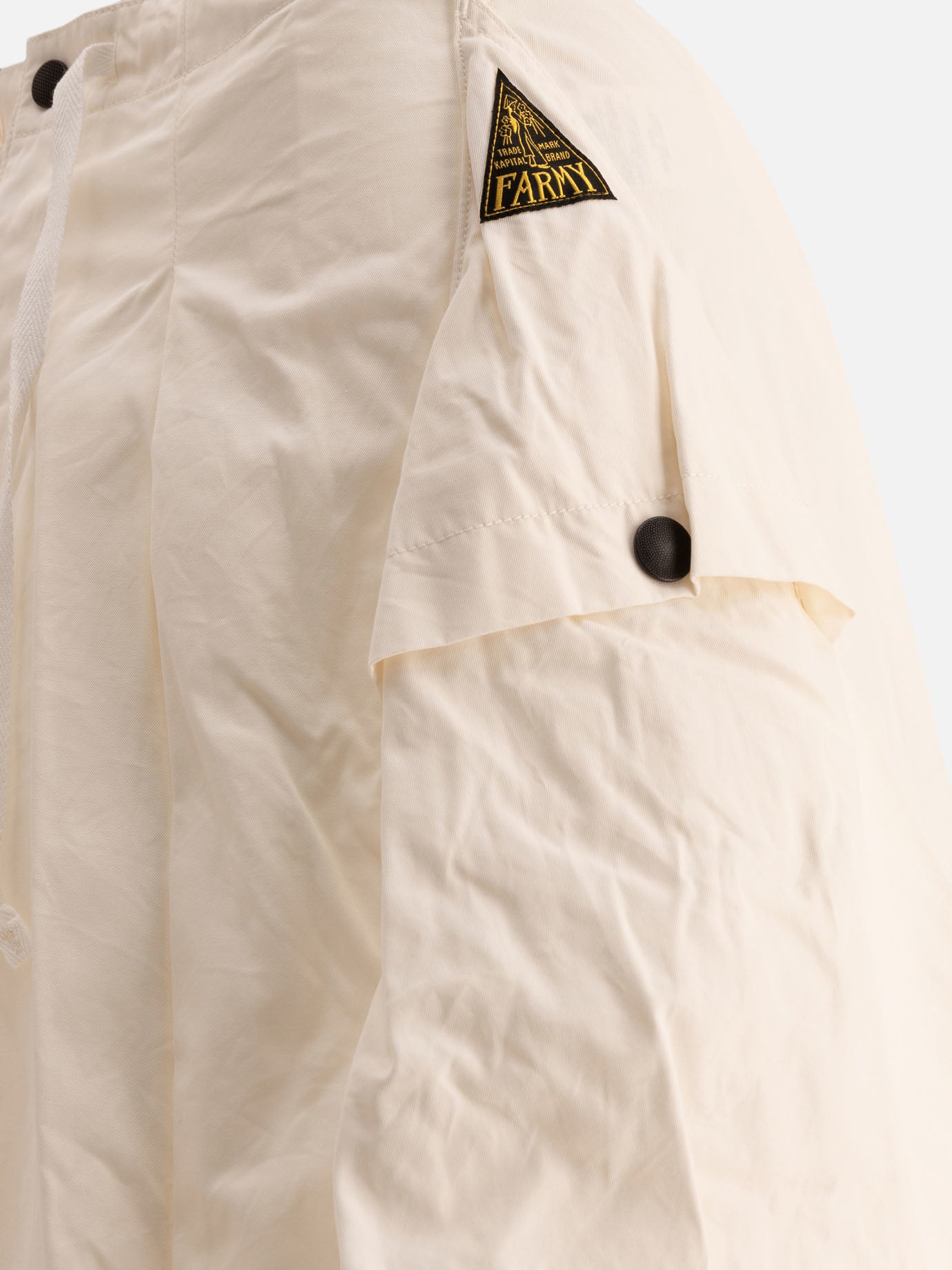 KAPITAL "Combed Gabergine AOZAI" cargo trousers White