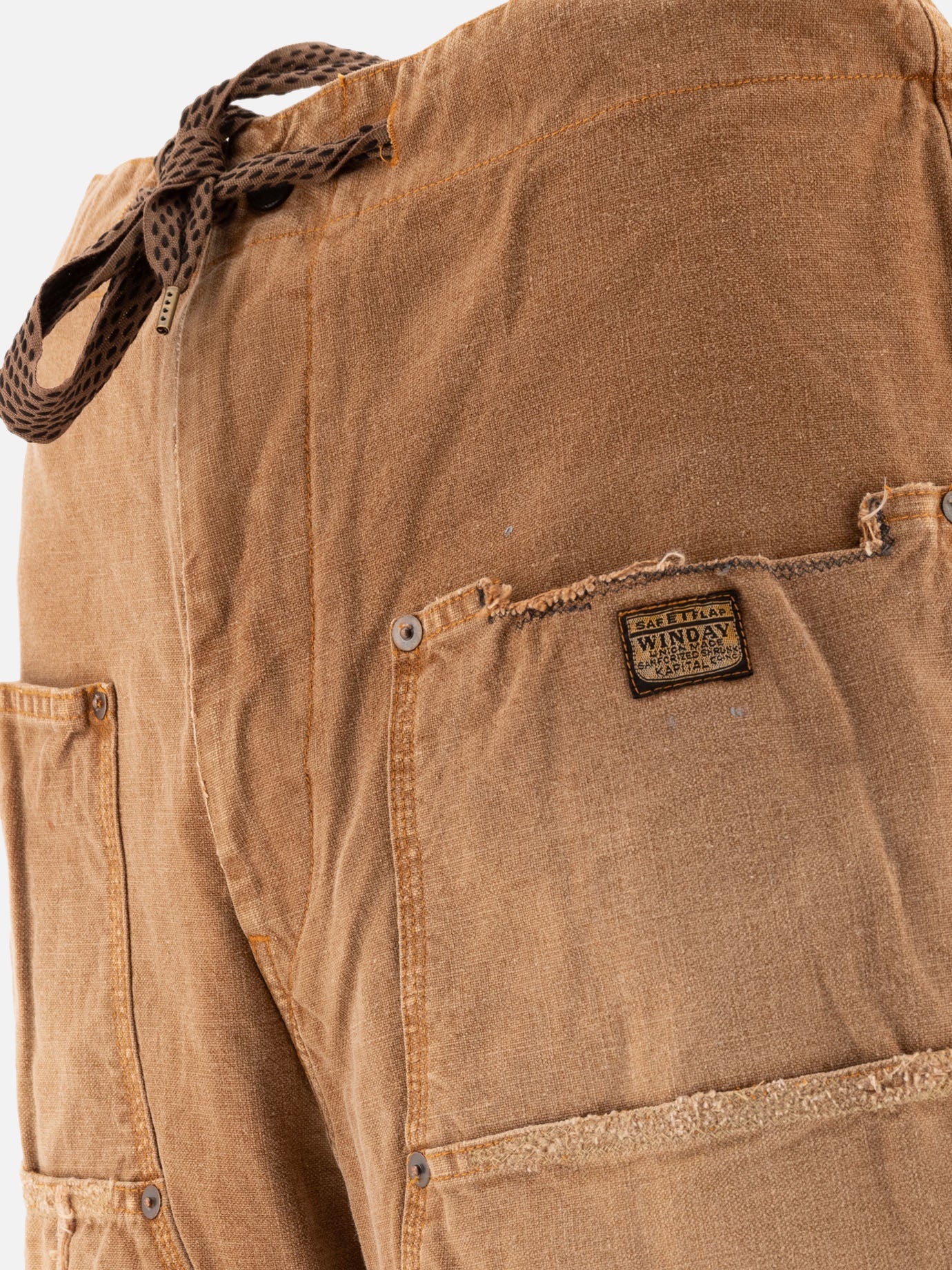 KAPITAL "Farmer Remake" shorts Brown