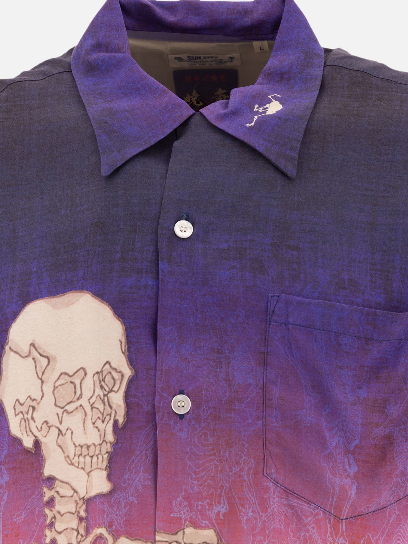 Sun Surf "Kyosai Manga" shirt Purple