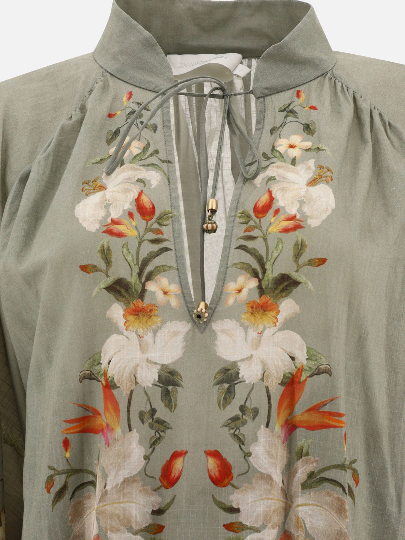 Mini dresses 100% cotton  Green - Zimmermann Women | PDP | VIETTI Online Store | thumbnail_3