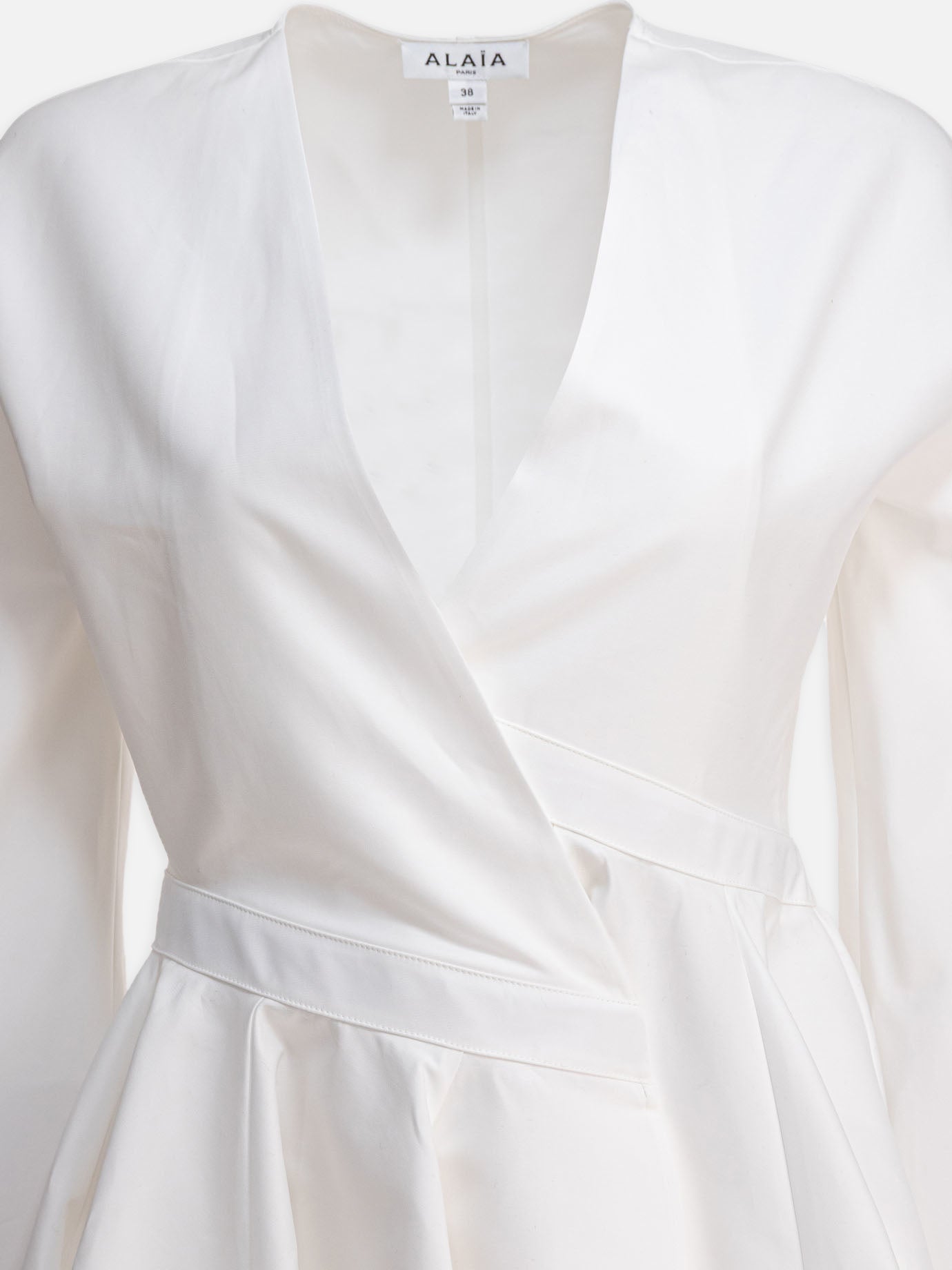 Alaïa Abito corto asimmetrico 11656783_38 White thumbnail_3