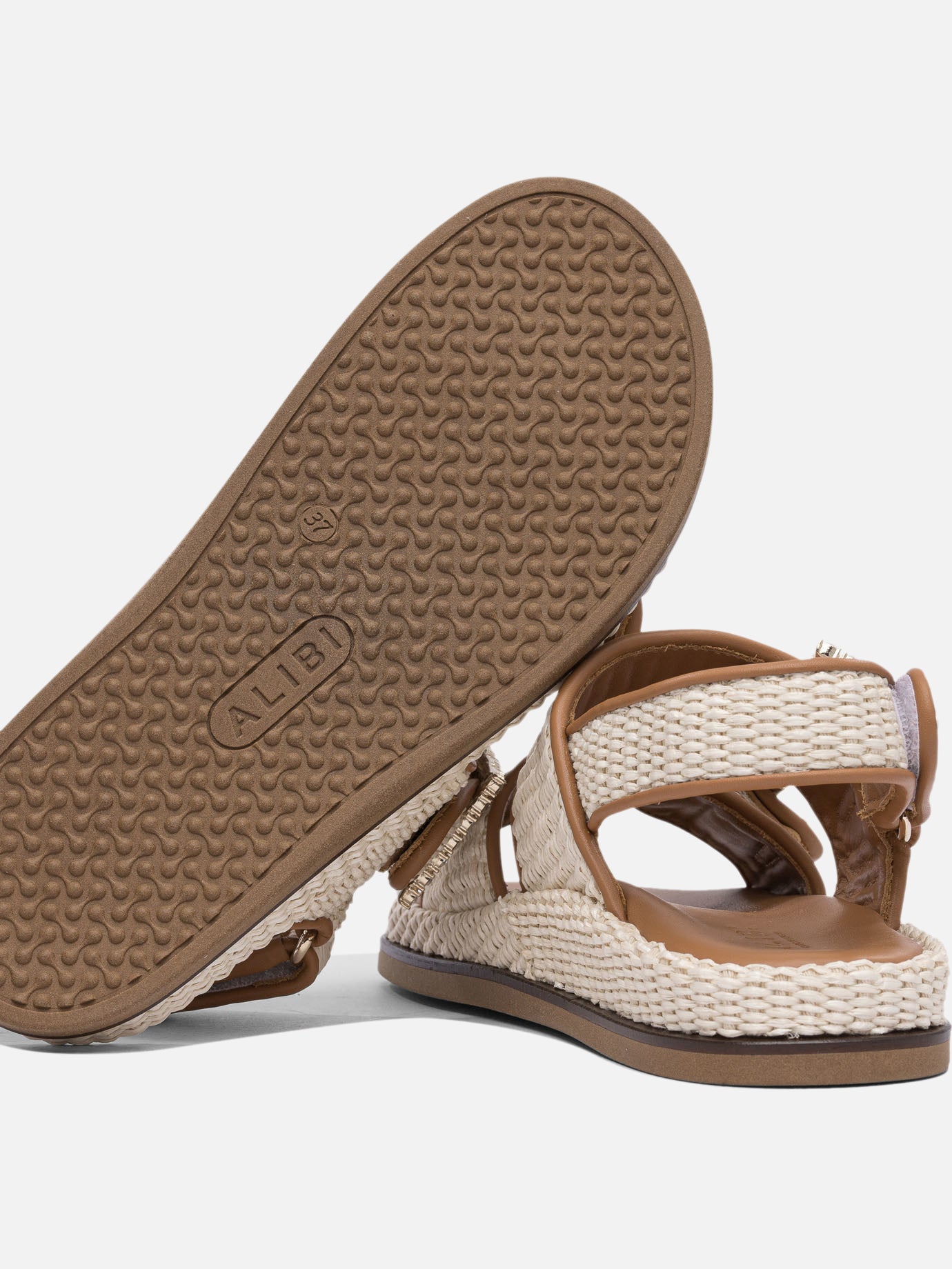 Flat sandals 100% rafia - 100% rubber  Beige - Alibi Women | PDP | VIETTI Online Store | Zoom-Modal_5
