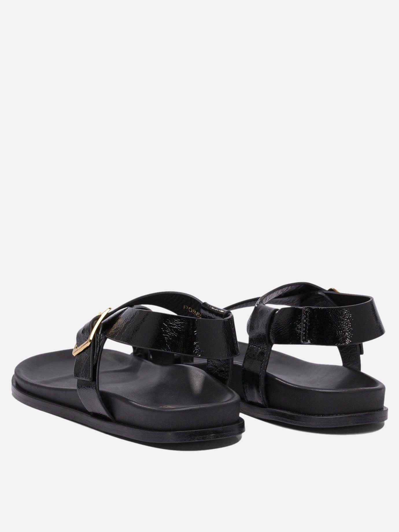 Flat sandals 100% cow leather - 100% cuerolite  Black - Alohas Women | PDP | VIETTI Online Store | thumbnail_4
