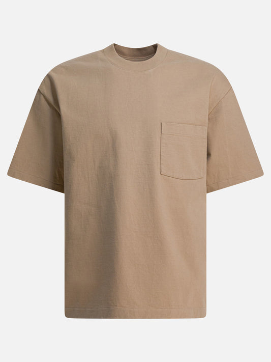 T-shirt girocollo Solid colour  Beige - Auralee Uomo | VIETTI Online Store 
