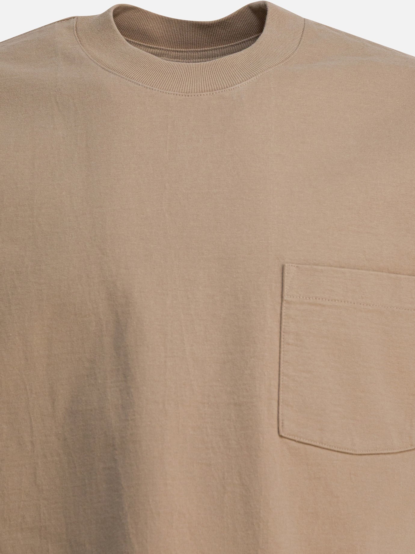 T-shirt girocollo Solid colour  Beige - Auralee Uomo | PDP | VIETTI Online Store | Zoom-Modal_3
