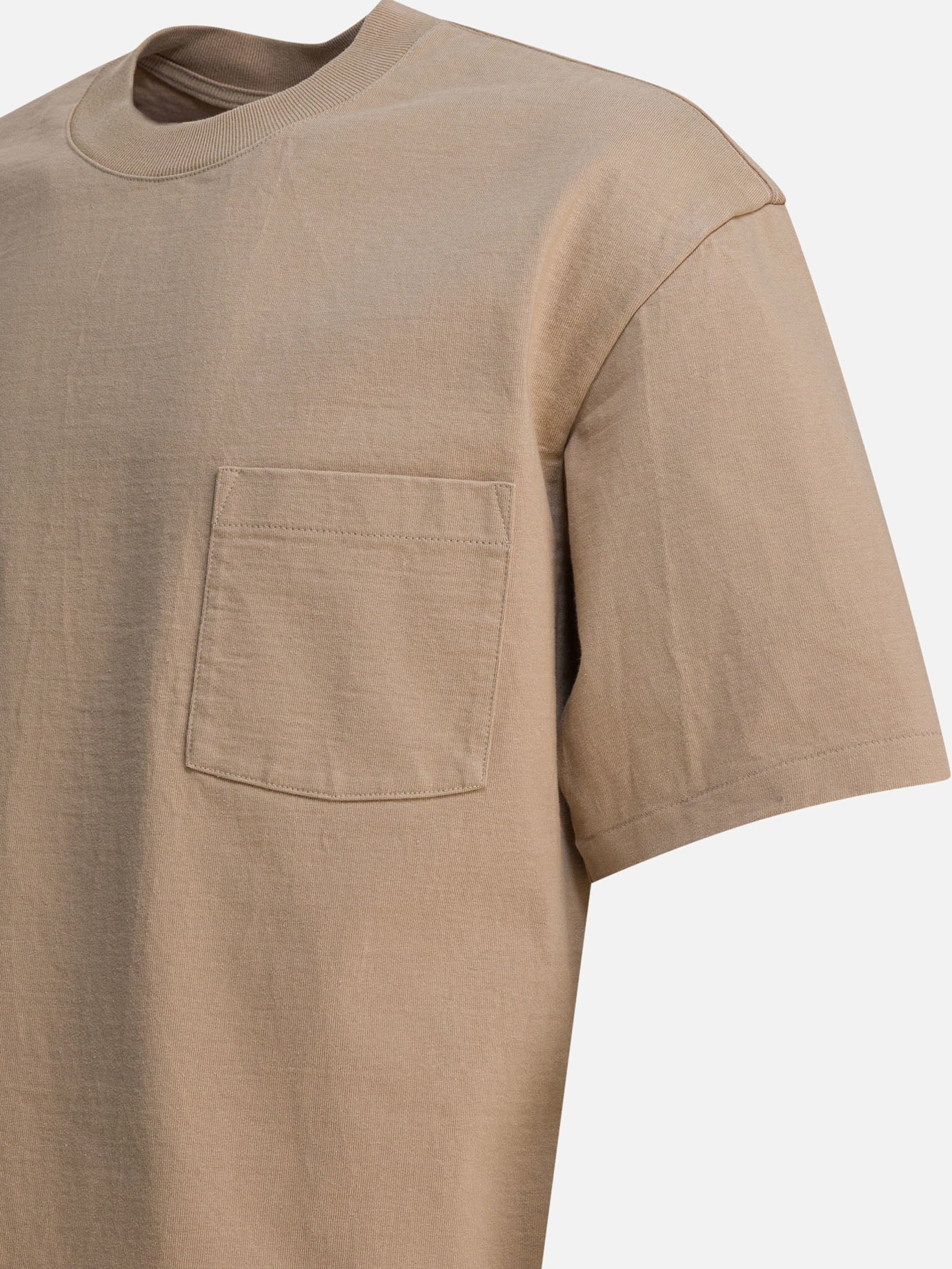 T-shirt girocollo Solid colour  Beige - Auralee Uomo | PDP | VIETTI Online Store | Zoom-Modal_4
