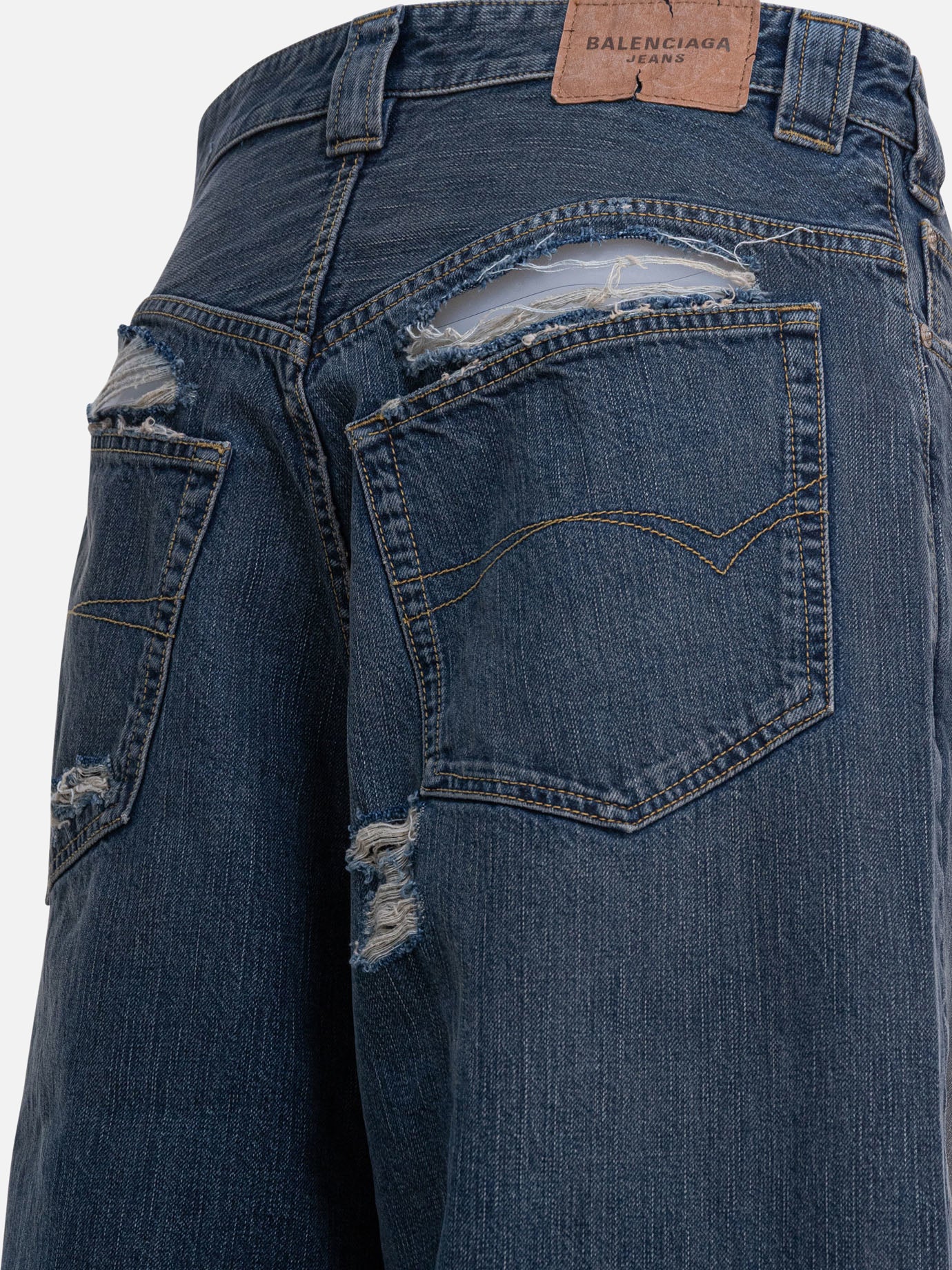 Jeans a gamba larga Denim  Blu - Balenciaga Uomo | PDP | VIETTI Online Store | Zoom-Modal_4
