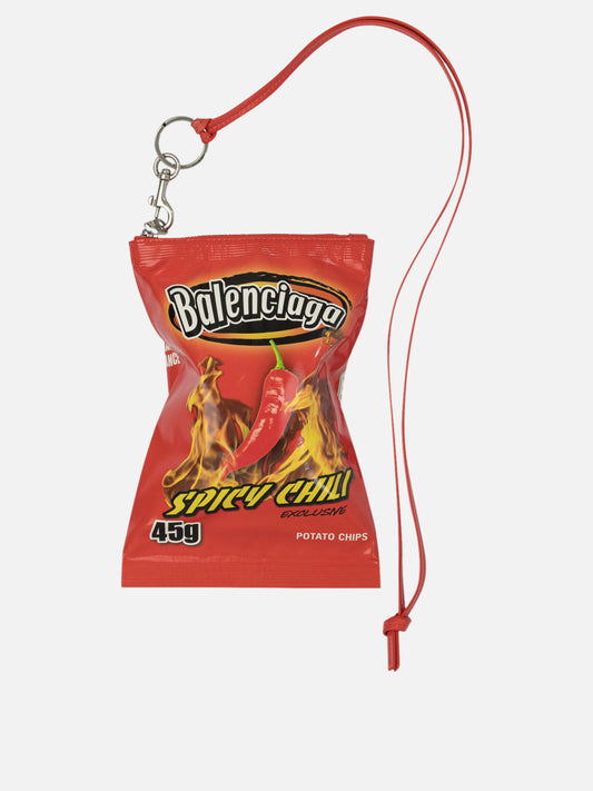 Balenciaga "Chips" cell phone pouch 10715036_UNI Red 1