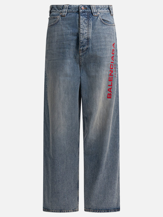 Wide-leg jeans Denim  Blue - Balenciaga Men | PDP | VIETTI Online Store 
