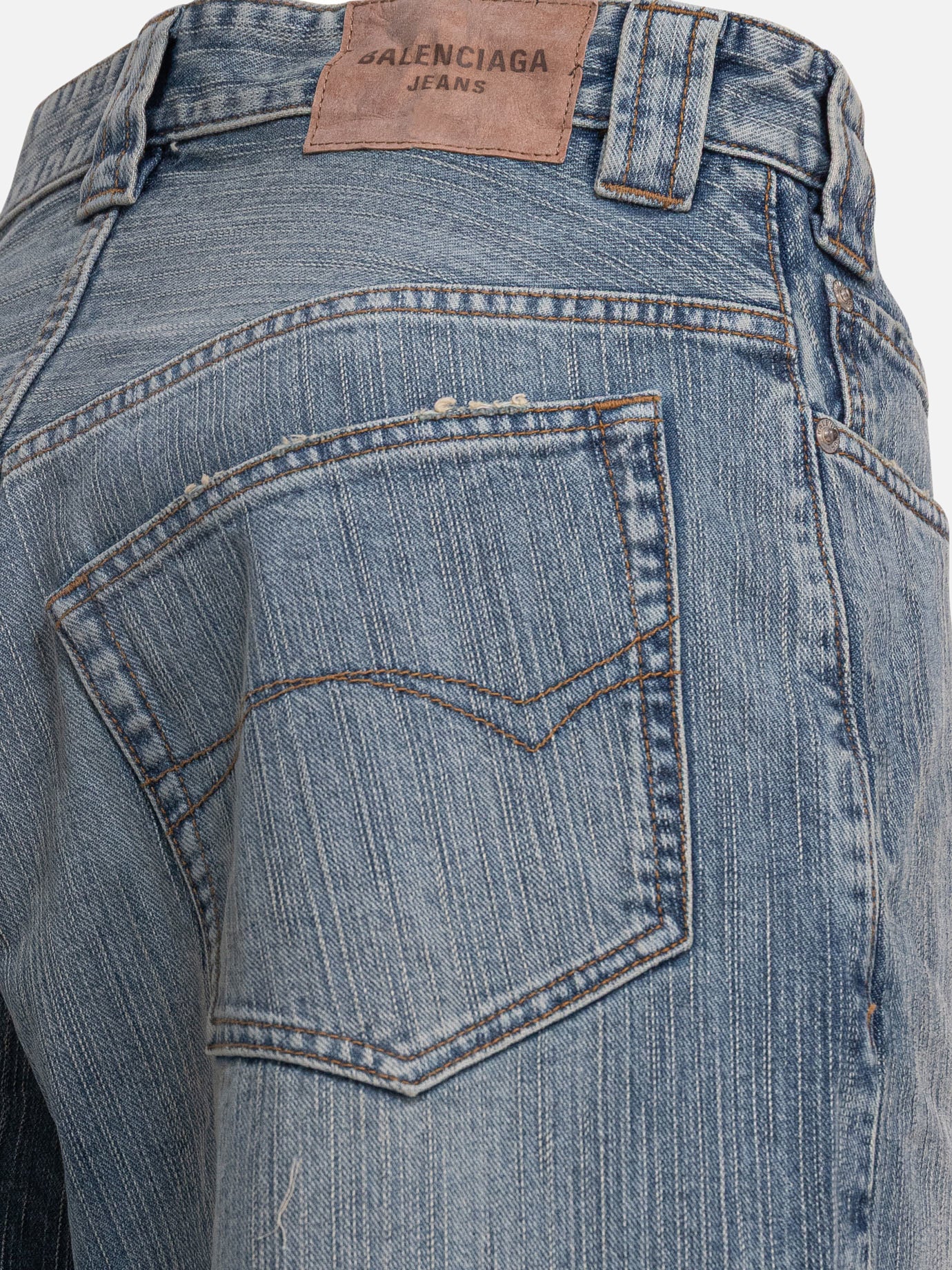 Jeans a gamba larga Denim  Blu - Balenciaga Uomo | PDP | VIETTI Online Store | thumbnail_4