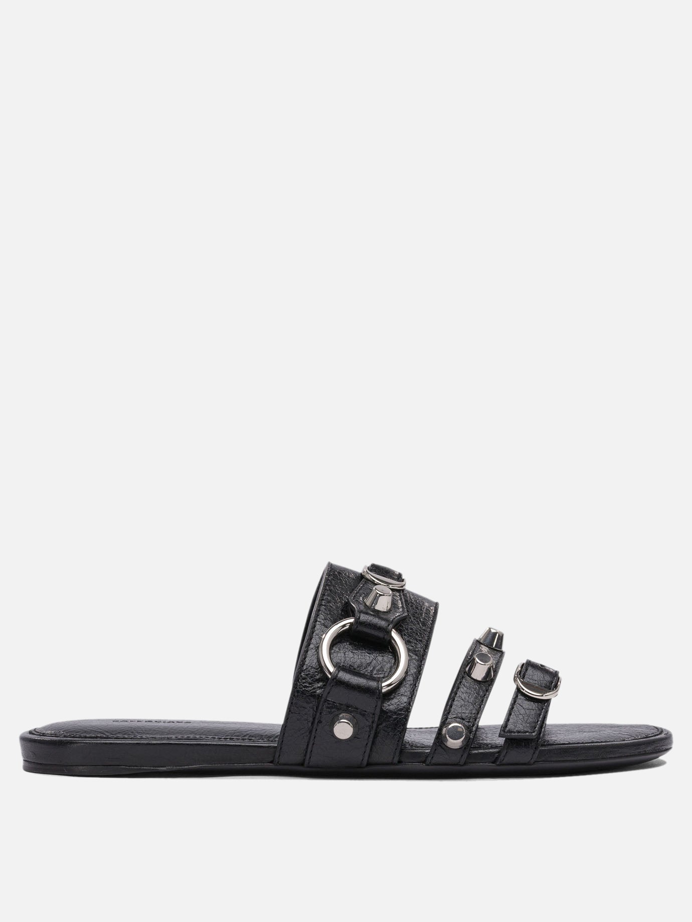 Flat sandals 100% lamb leather - 100% leather  Black - Balenciaga Women | PDP | VIETTI Online Store | thumbnail
