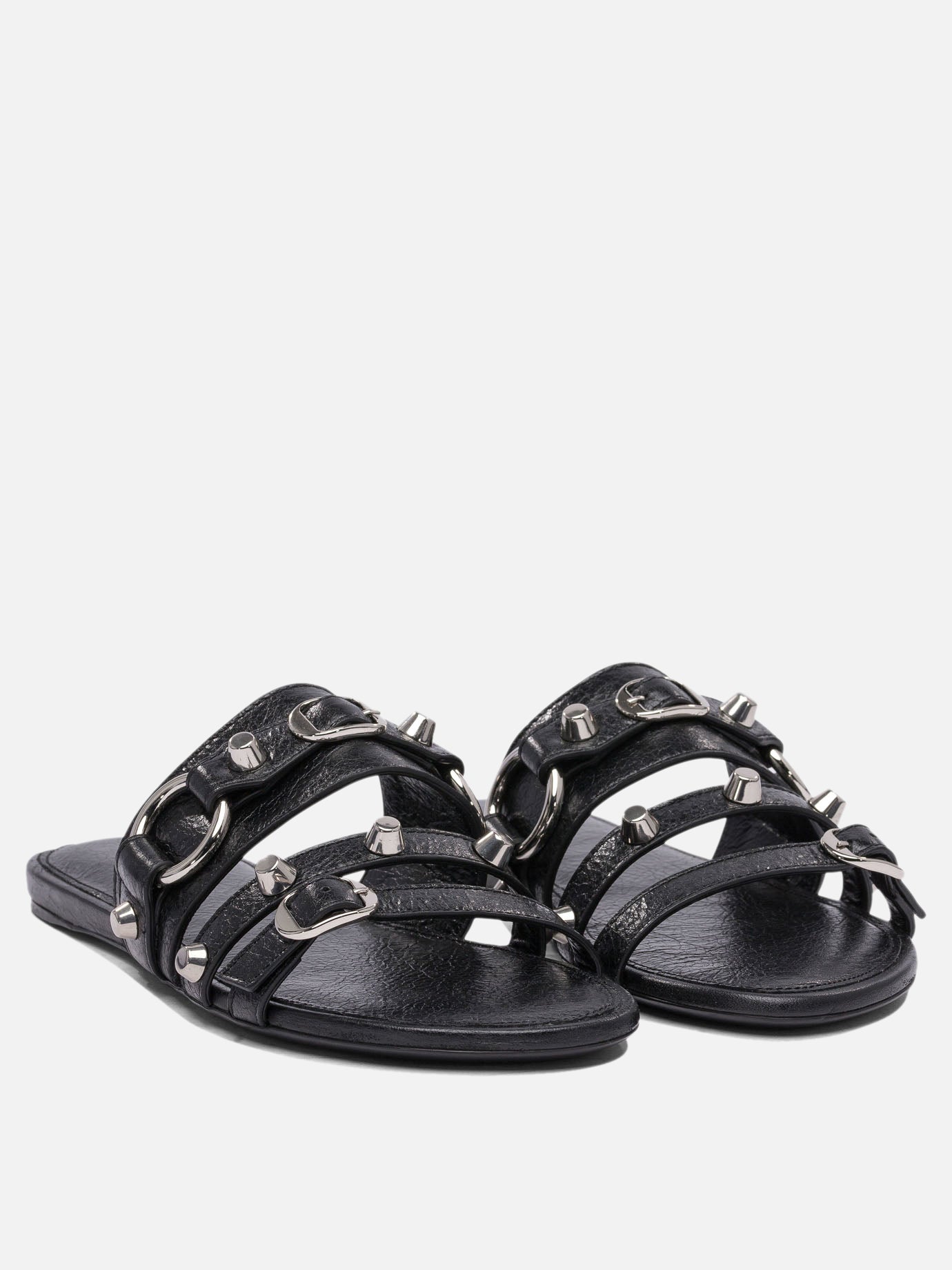 Flat sandals 100% lamb leather - 100% leather  Black - Balenciaga Women | PDP | VIETTI Online Store | Zoom-Modal_2
