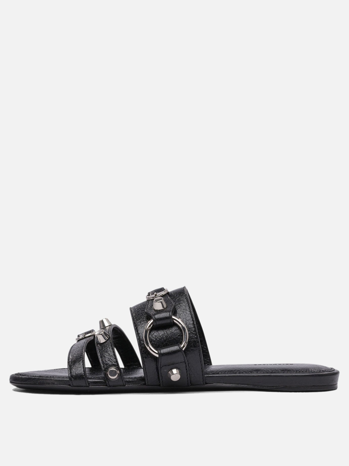 Flat sandals 100% lamb leather - 100% leather  Black - Balenciaga Women | PDP | VIETTI Online Store | thumbnail_3