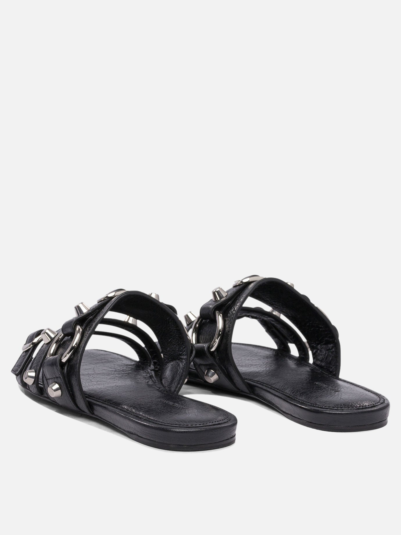 Flat sandals 100% lamb leather - 100% leather  Black - Balenciaga Women | PDP | VIETTI Online Store | thumbnail_4