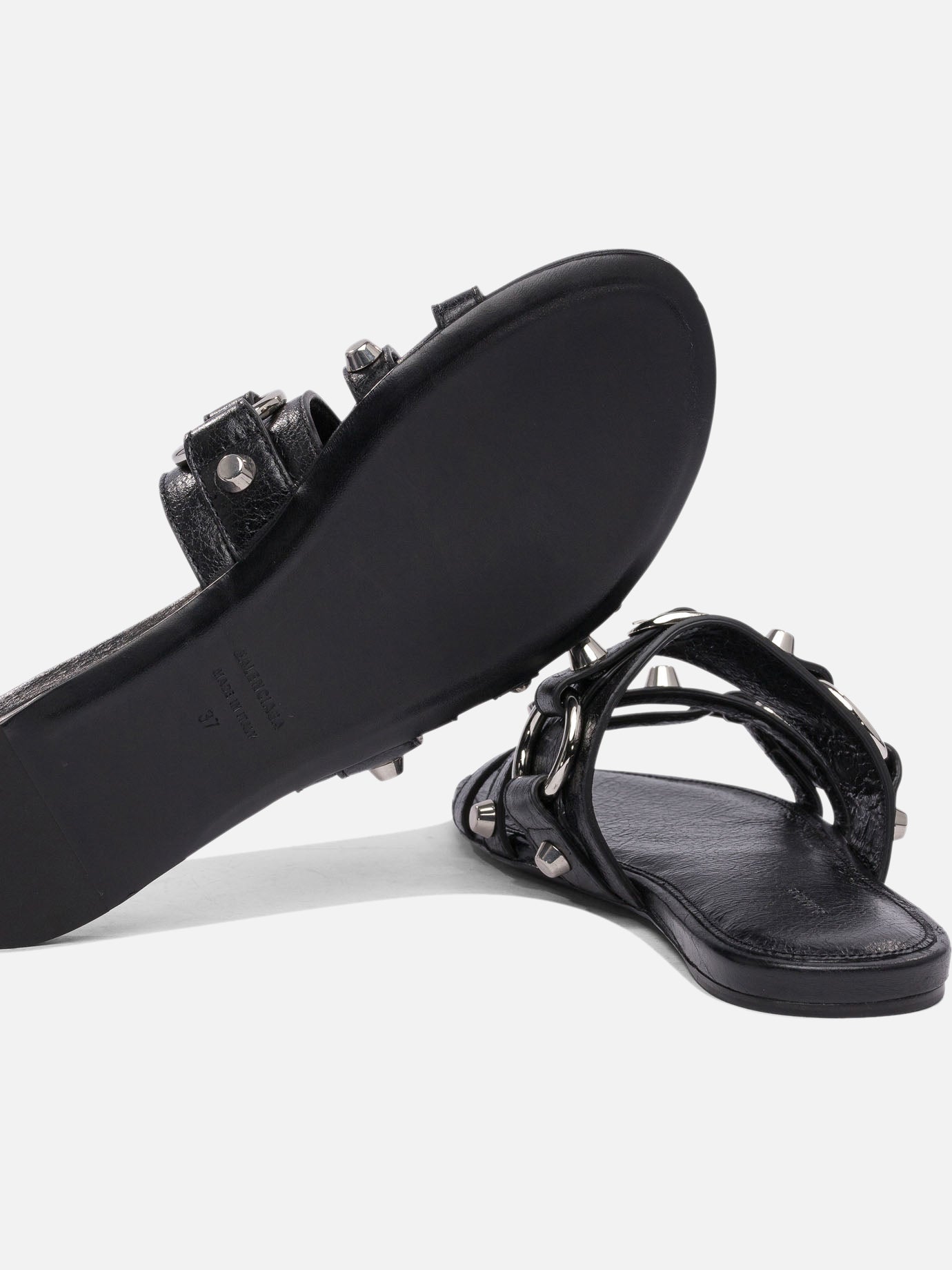 Flat sandals 100% lamb leather - 100% leather  Black - Balenciaga Women | PDP | VIETTI Online Store | thumbnail_5