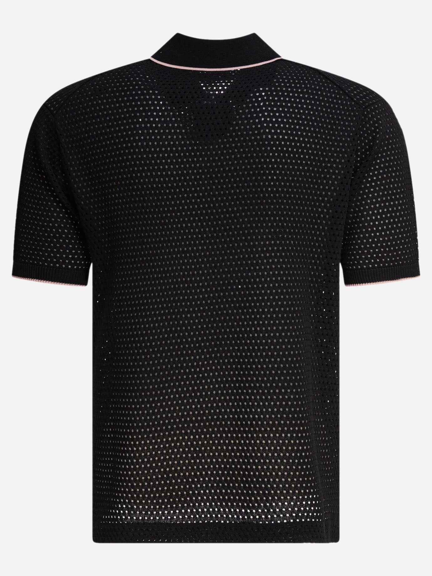 Beams Plus Perforated polo shirt 16180561_S Black thumbnail_2