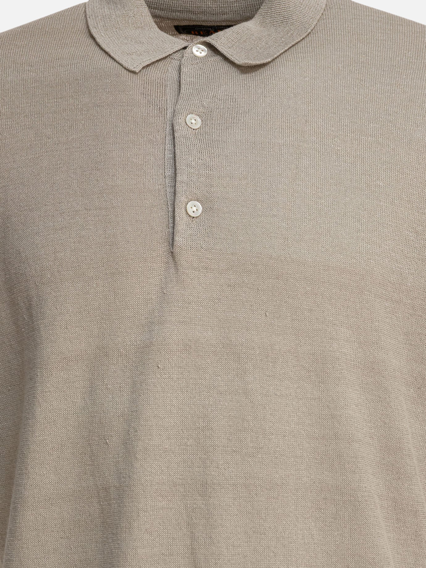 Polo con bottoni Solid colour  Grigio - Beams Plus Uomo | PDP | VIETTI Online Store | Zoom-Modal_3
