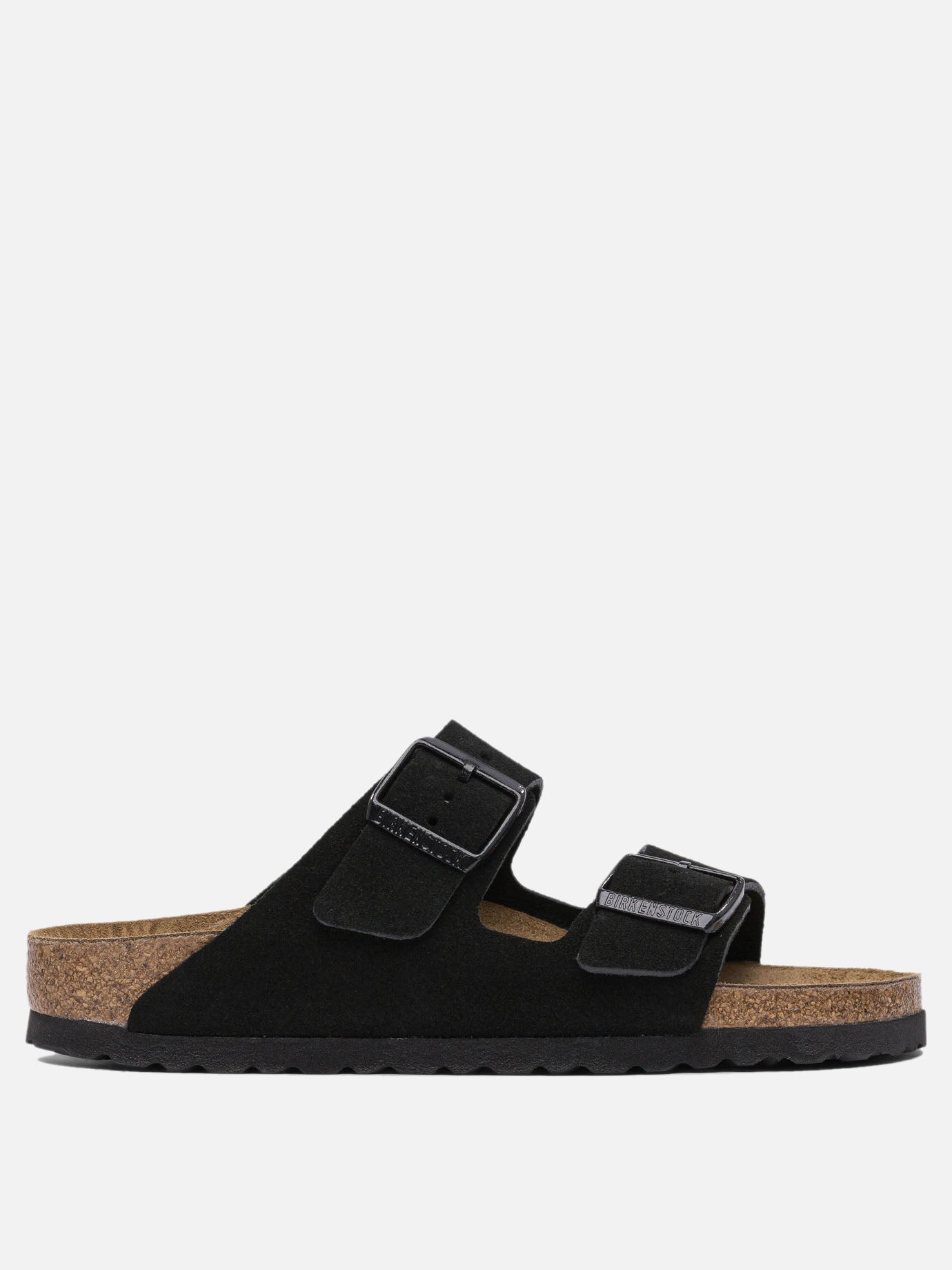 Sandali bassi 100% suede - 100% rubber  Nero - Birkenstock Donna | PDP | VIETTI Online Store | thumbnail
