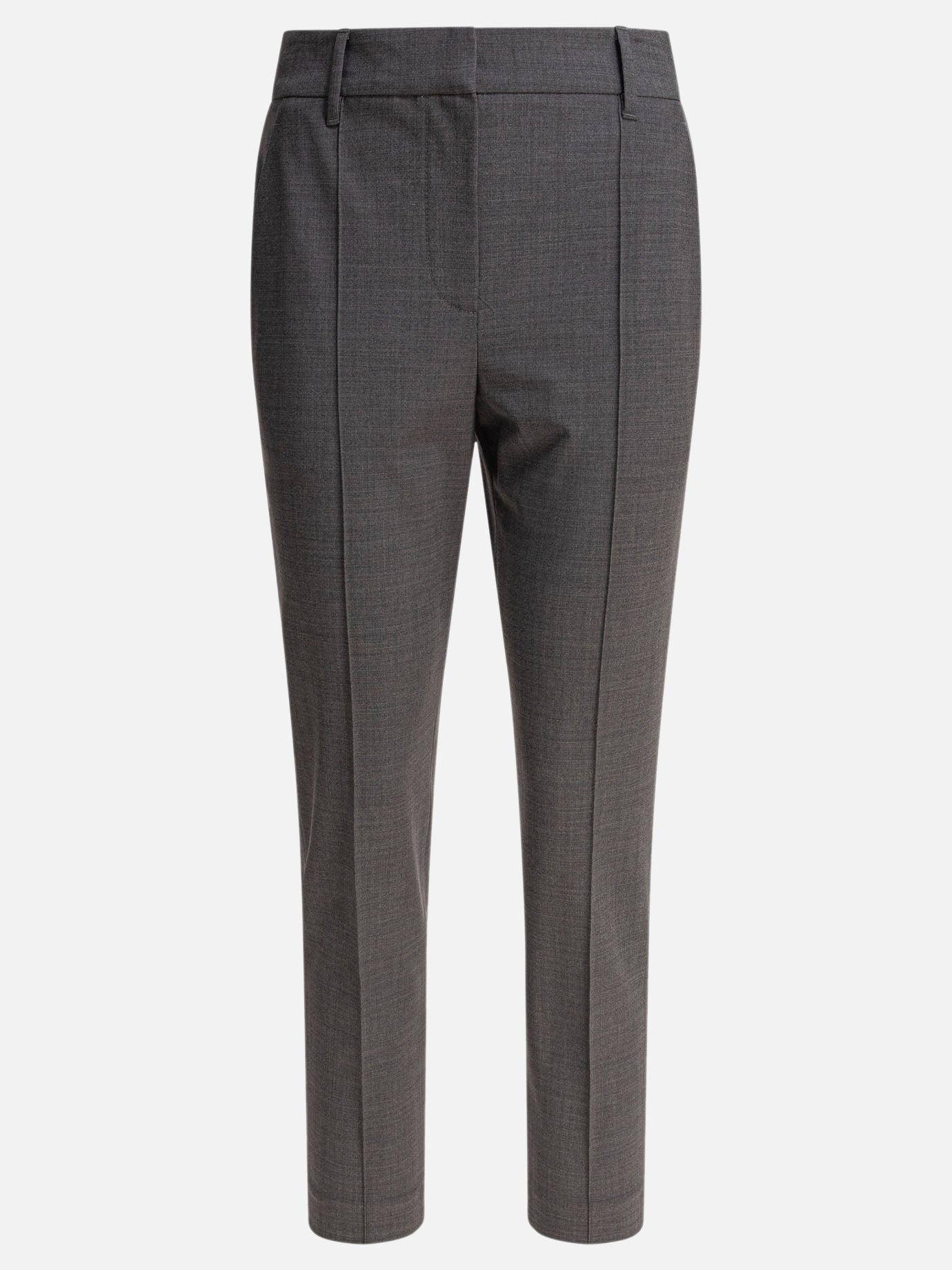 Pantaloni sartoriali Solid colour  Grigio - Brunello Cucinelli Donna | PDP | VIETTI Online Store | thumbnail