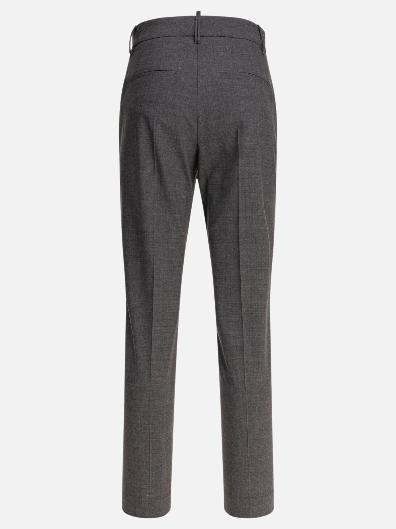 Pantaloni sartoriali Solid colour  Grigio - Brunello Cucinelli Donna | PDP | VIETTI Online Store | thumbnail_2