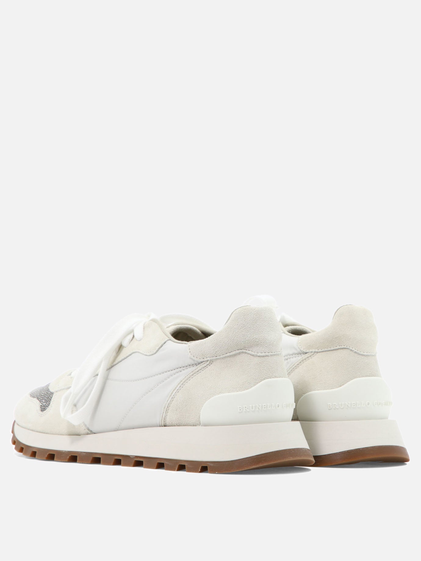 Sneaker basse 100% calf leather - 100% polyurethane  Bianco - Brunello Cucinelli Donna | PDP | VIETTI Online Store | thumbnail_4