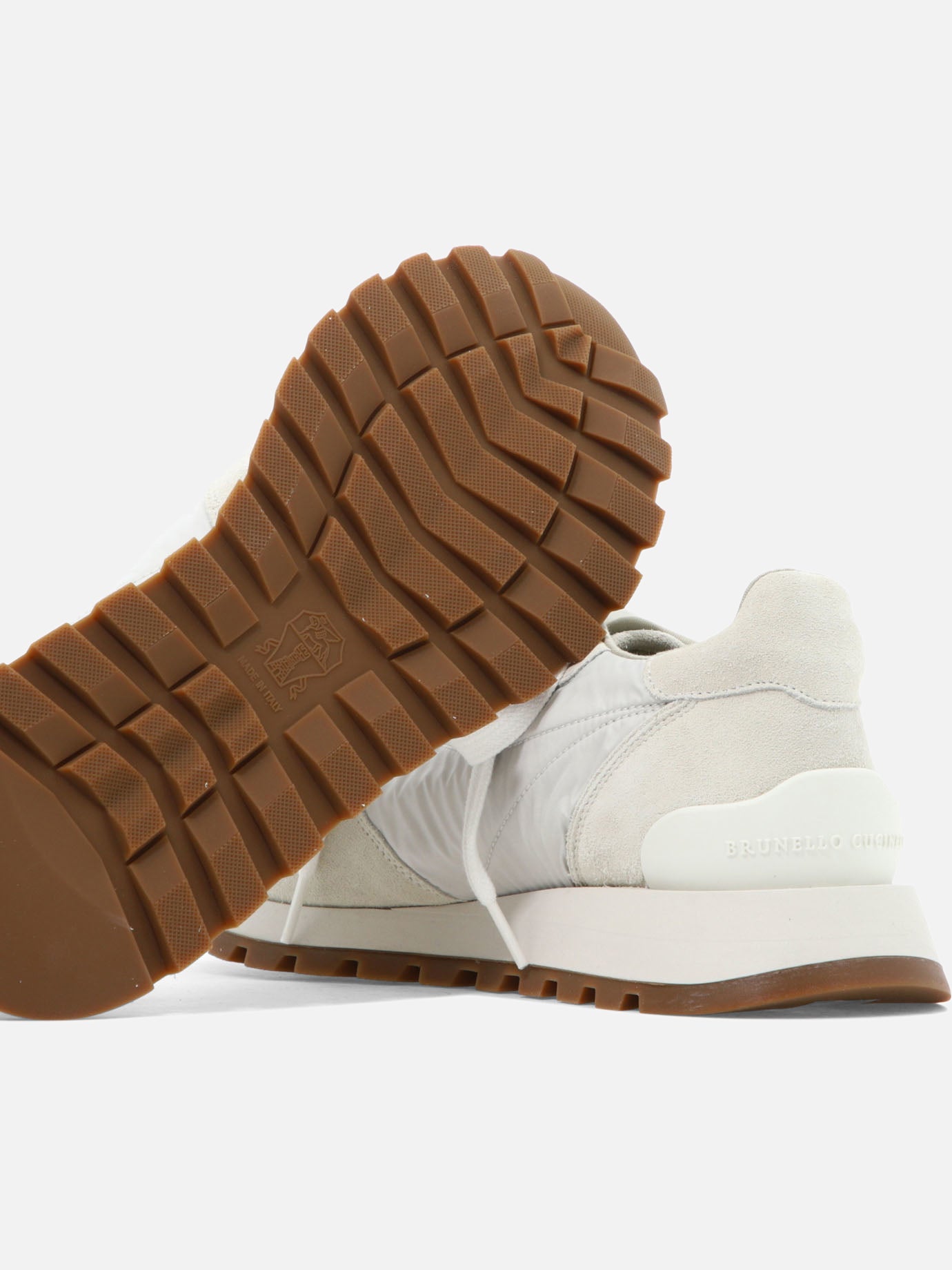 Sneaker basse 100% calf leather - 100% polyurethane  Bianco - Brunello Cucinelli Donna | PDP | VIETTI Online Store | thumbnail_5