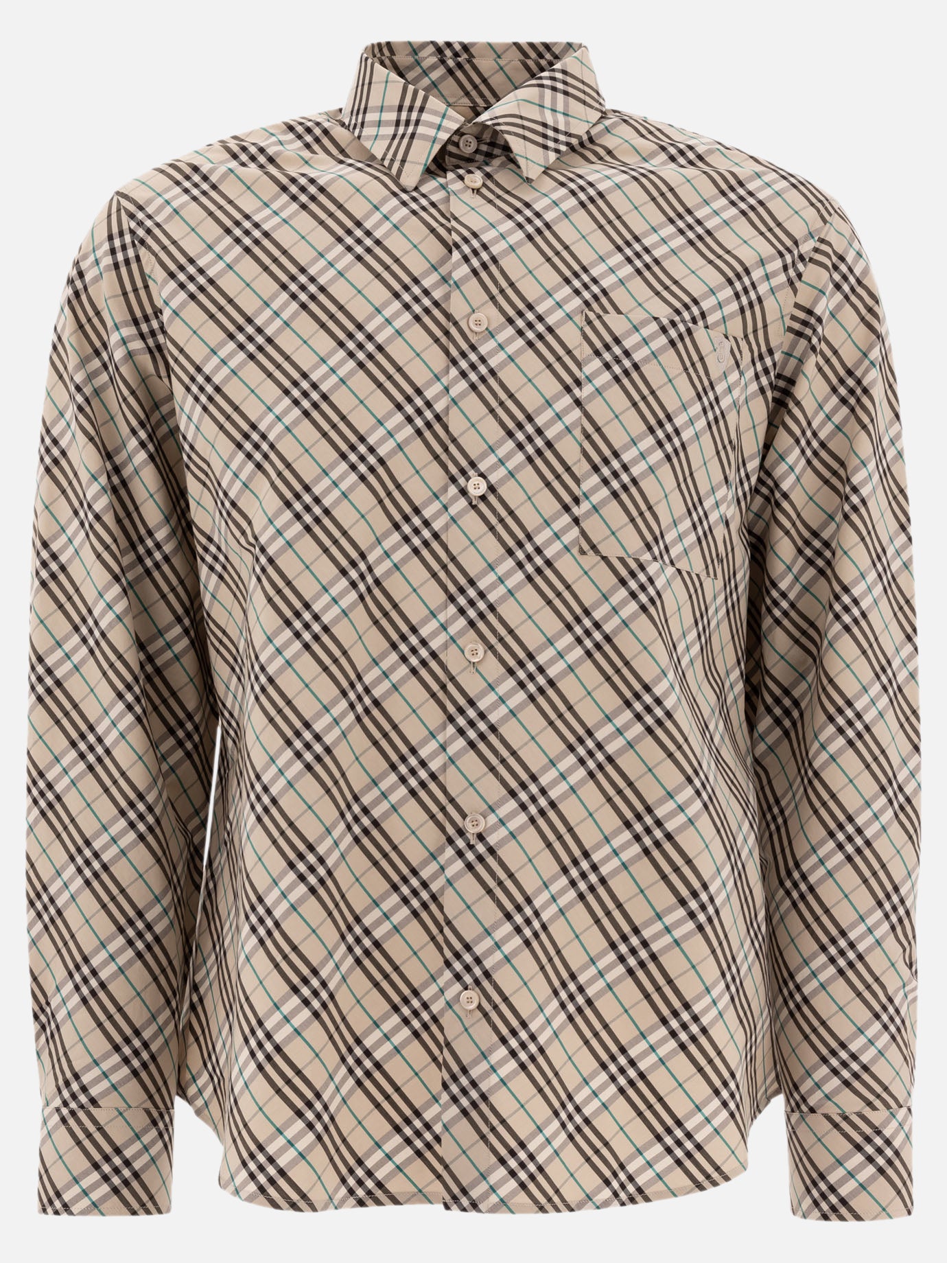Burberry Camicia in cotone Check 16794608_L Beige thumbnail_1