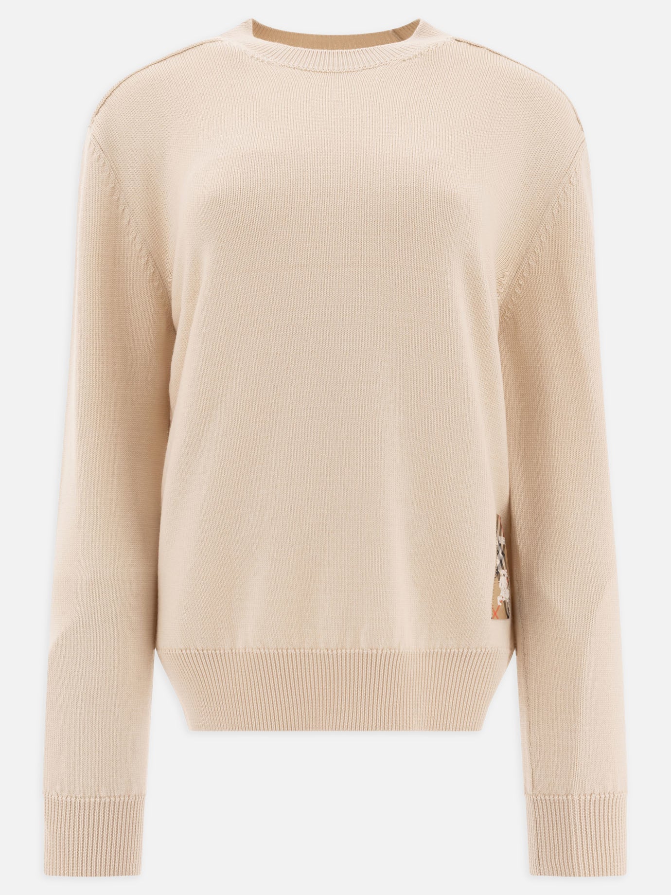 Burberry Maglione girocollo in lana 12604738_M Beige thumbnail_1